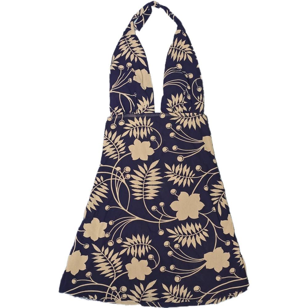 ViX Paula Hermanny XS/S Halter Mini Dress Swim Cover Up Floral Resort Y2K style